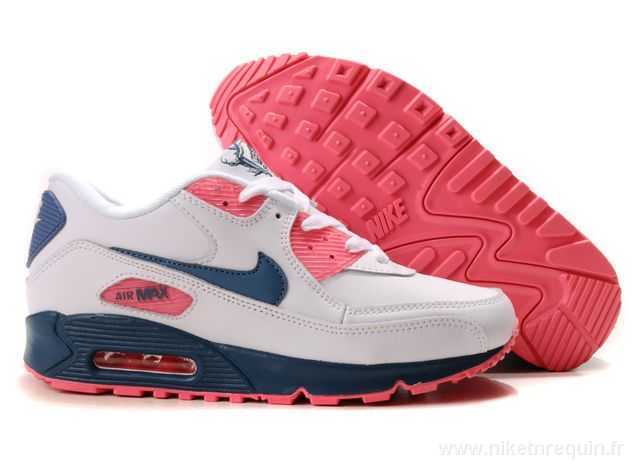 Chaussures Nike Marine Rose Et Blanc Air Max 90